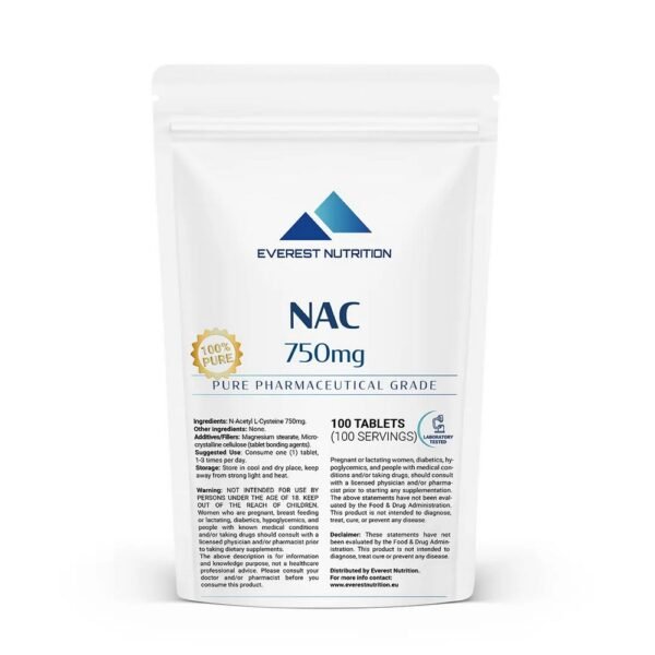 N-ACETYL L-CYSTEINE 750mg TABLETS EASY DIGESTIBLE NON GMO GLUTEN FREE,N-ACETYL L-CYSTEINA 750mg TABLETKI ŁATWE TRAWIENNE BEZ GMO BEZGLUTENOWE