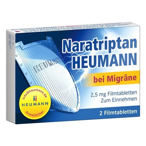 Naratriptan Heumann for migraines 2.5mg (2 pieces),Naratriptan Heumann bei Migräne 2,5mg (2 stk)