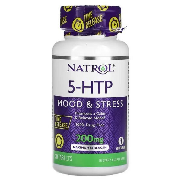 Natrol, 5-HTP, Time Release, Maximum Strength, 200 mg, 30 Tablets,Natrol, 5-HTP, Time Release, Maximale Stärke, 200 mg, 30 Tabletten