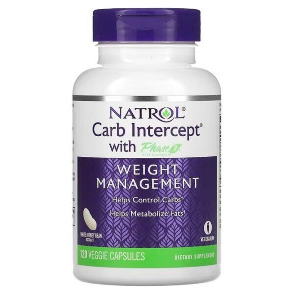 Natrol, Carb Intercept with Phase 2 Carb Controller, 120 Veggie Capsules,Natrol, Carb Intercept mit Phase 2 Carb Controller, 120 vegetarische Kapseln