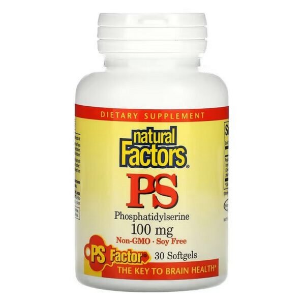 Natural Factors, PS, Phosphatidylserine, 100 mg, 30 Softgels,Natural Factors, PS, Phosphatidylserin, 100 mg, 30 Weichkapseln