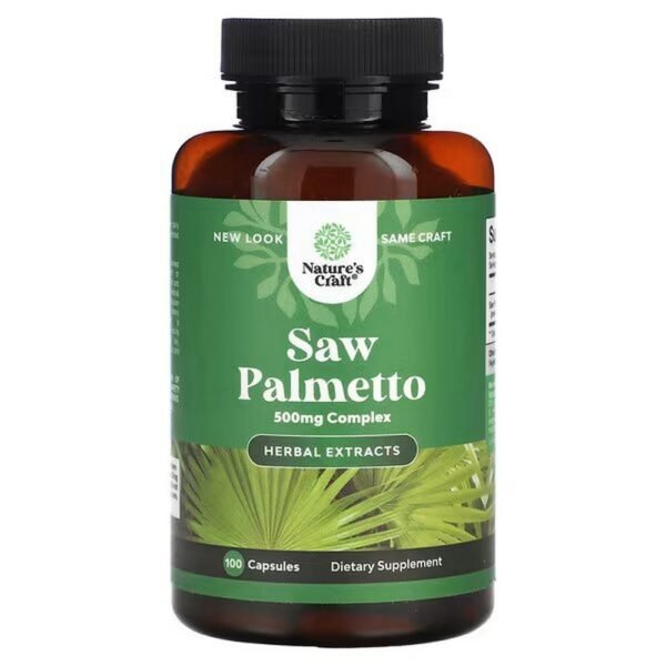 Nature's Craft, Saw Palmetto, 500 mg, 100 Capsules,Nature's Craft, Saw Palmetto, 500 mg, 100 Capsules