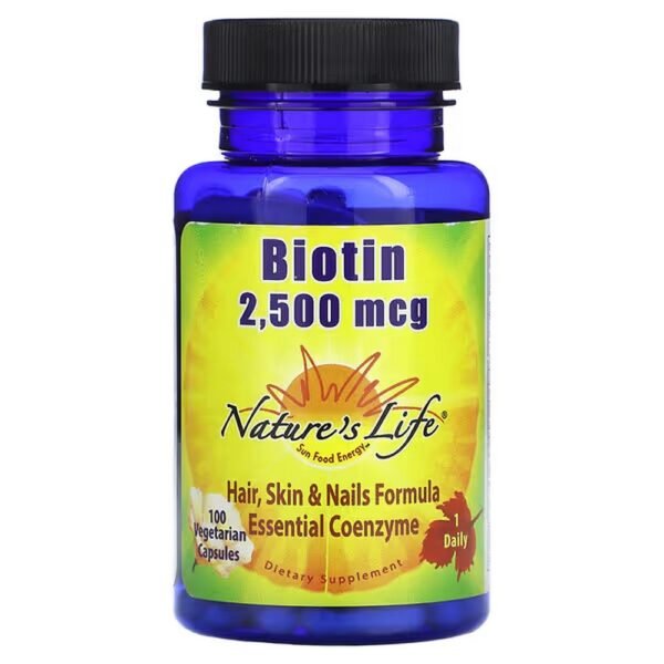 Nature's Life, Biotin, 2,500 mcg, 100 Vegetarian Capsules,Nature's Life, Biotin, 2.500 mcg, 100 vegetarische Kapseln