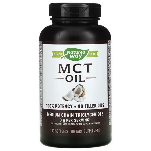 Nature's Way, MCT Oil, MCT oil, 180 soft capsules,Nature's Way, MCT Oil, MCT-Öl, 180 Weichkapseln
