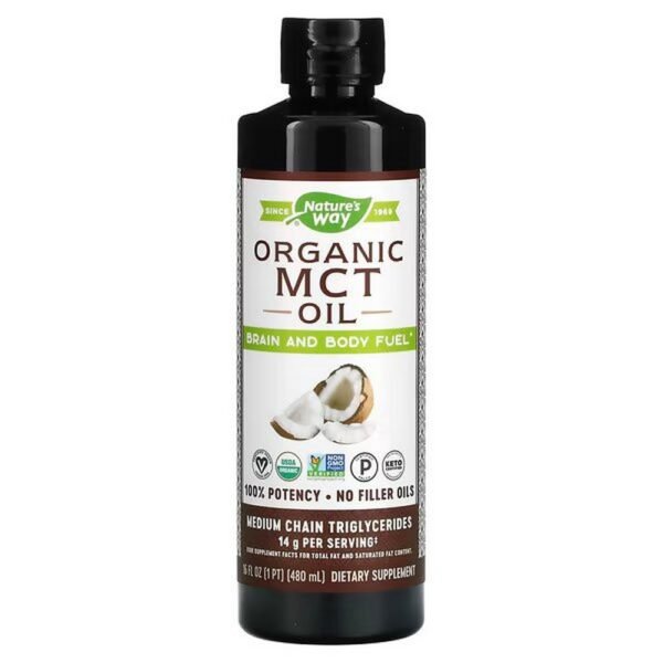 Nature's Way, Organic MCT Oil, Organic MCT Oil, 480 ml (16 fl oz.),Nature's Way, Organic MCT Oil, Bio-MCT-Öl, 480 ml (16 fl oz.)