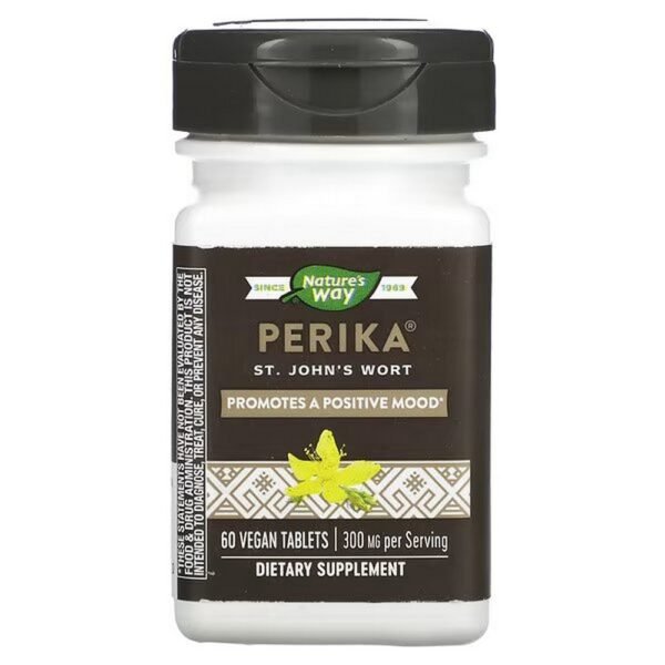 Nature's Way, Perika, St. John's Wort, 300 mg, 60 vegan tablets,Nature's Way, Perika, Johanniskraut, 300 mg, 60 vegane Tabletten
