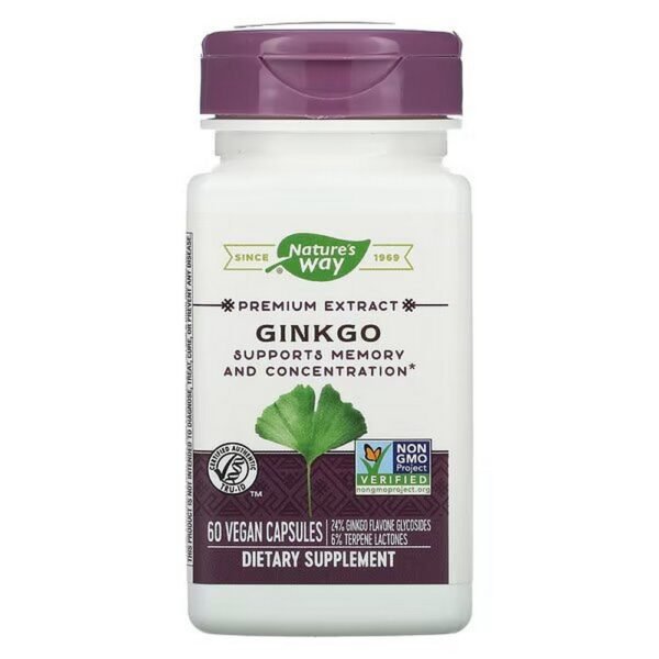 Nature's Way, Premium Blend, Ginkgo, 60 vegan capsules,Nature's Way, Premium Blend, Ginkgo, 60 vegane Kapseln