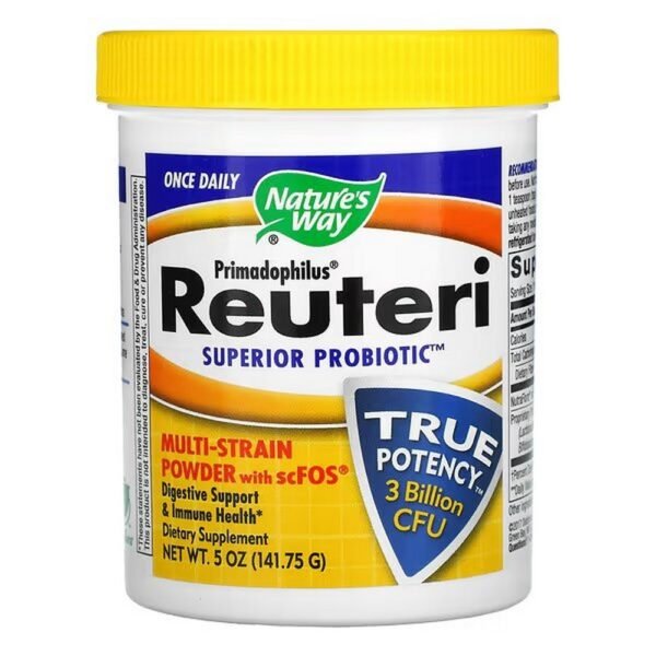 Nature's Way, Primadophilus Reuteri, Enhanced Probiotic Powder, 3 Billion CFU, 5 oz (141.75 g),Nature's Way, Primadophilus Reuteri, verbessertes Probiotikumpulver, 3 Milliarden KBE, 141,75 g (5 oz.)
