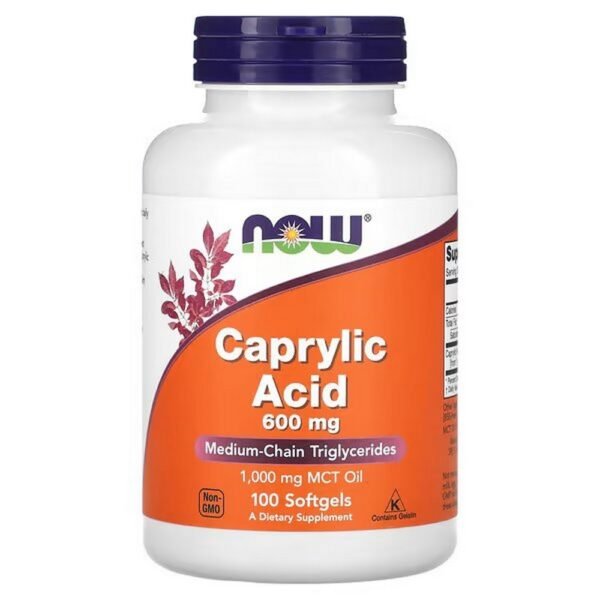 NOW Foods, Caprylic Acid, Caprylic Acid, 600 mg, 100 soft capsules,NOW Foods, Caprylic Acid, Caprylsäure, 600 mg, 100 Weichkapseln