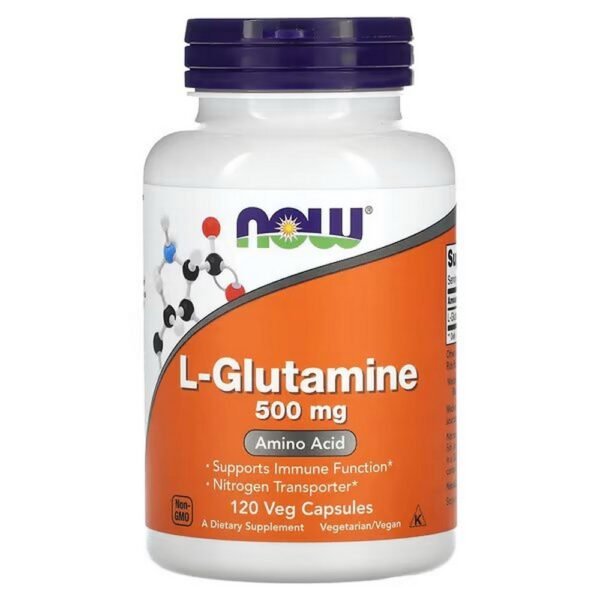 NOW Foods, L-Glutamine, 500 mg, 120 Vegetarian Capsules,NOW Foods, L-Glutamin, 500 mg, 120 vegetarische Kapseln