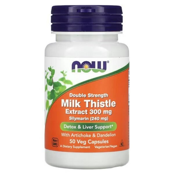 NOW Foods, Milk Thistle, Double Strength, Milk Thistle, Double Strength, 300 mg, 50 Vegetable Capsules,NOW Foods, Milk Thistle, Double Strength, Mariendistel, doppelte Stärke, 300 mg, 50 pflanzliche Kapseln