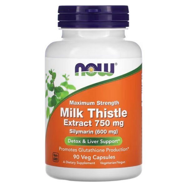 NOW Foods, Milk Thistle Extract, Maximum Strength, 750 mg, 90 Vegetable Capsules,NOW Foods, Mariendistelextrakt, maximale Stärke, 750 mg, 90 pflanzliche Kapseln