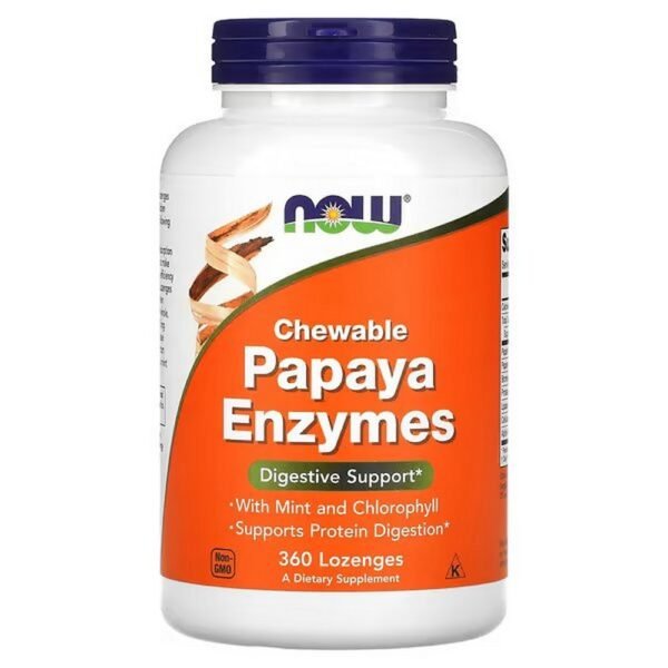 NOW Foods, Papaya Enzymes, Chewable, 360 Lozenges,NOW Foods, Papaya Enzyme, Kaubar, 360 Lutschtabletten