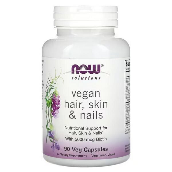NOW Foods, Solutions, Vegan Hair, Skin and Nails, 90 Vegetable Capsules,NOW Foods, Solutions, Vegane Haare, Haut und Nägel, 90 pflanzliche Kapseln