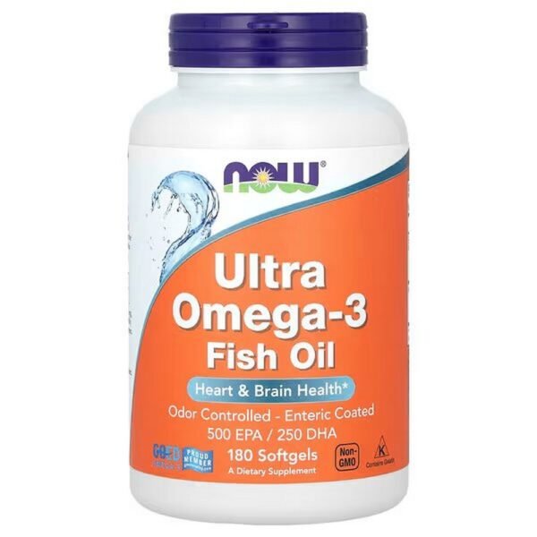 NOW Foods, Ultra Omega-3 Fish Oil, fish oil with Omega-3, 180 soft capsules,NOW Foods, Ultra Omega-3 Fish Oil, Fischöl mit Omega-3, 180 Weichkapseln