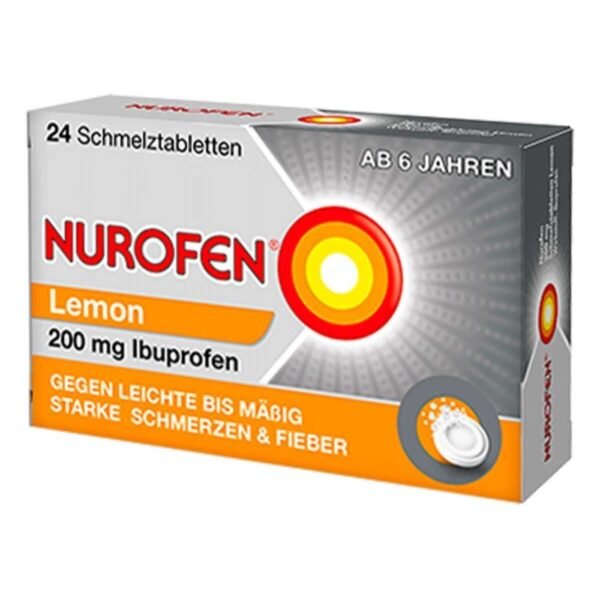 NUROFEN 200 mg Ibuprofen Melt Tablets Lemon (24 pcs),NUROFEN 200 mg Ibuprofen Schmelztabletten Lemon (24 stk)