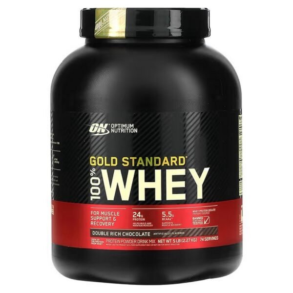 Optimum Nutrition, Gold Standard 100% Whey, Double Rich Chocolate, Chocolate, 2.27 kg (5 lbs.),Optimum Nutrition, Gold Standard 100% Whey, Double Rich Chocolate, Schokolade, 2,27 kg (5 lbs.)