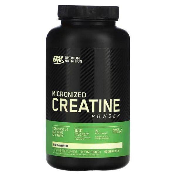 Optimum Nutrition, Micronized Creatine Powder, Micronized Creatine Powder, Unflavored, 300 g (10.6 oz.),Optimum Nutrition, Micronized Creatine Powder, mikronisiertes Kreatin-Pulver, geschmackneutral, 300 g (10,6 oz.)