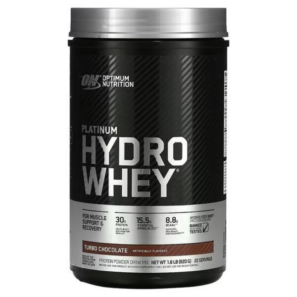 Optimum Nutrition, Platinum Hydro Whey, Turbo Chocolate, 820 g (1.8 lb.),Optimum Nutrition, Platinum Hydro Whey, Turbo-Schokolade, 820 g (1,8 lb.)