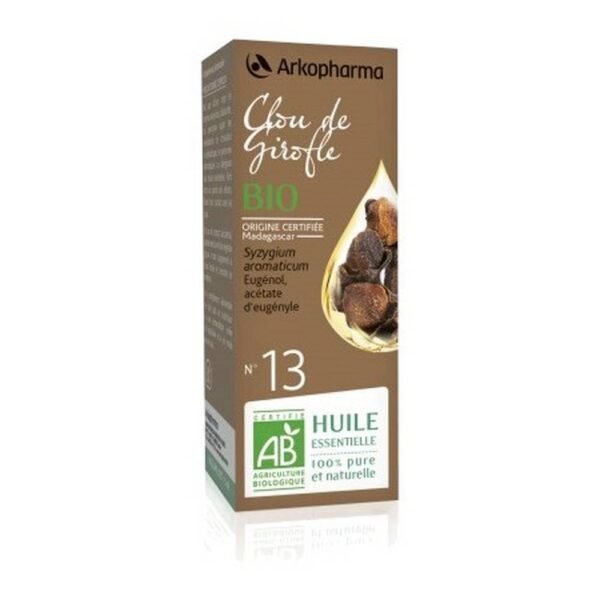 Organic Clove Essential Oil n°13, 5 ml, Huile Essentielle de Clou de Girofle Bio n°13