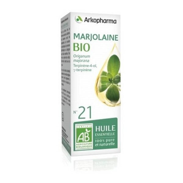 Organic Marjoram Essential Oil n°21, 5 ml, Huile Essentielle de Marjolaine Bio n°21