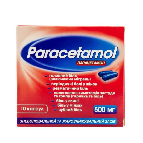 Paracetamol caps. 500 mg blister, 10