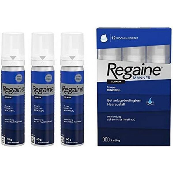 Regaine Männer 5% Schaum, 180ml (3x 60ml),Rogaine men 5% foam