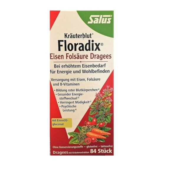 Salus Floradix iron folic acid tablets 126 pieces, Salus Floradix Eisen-Folsäure-Tabletten 126 Stück