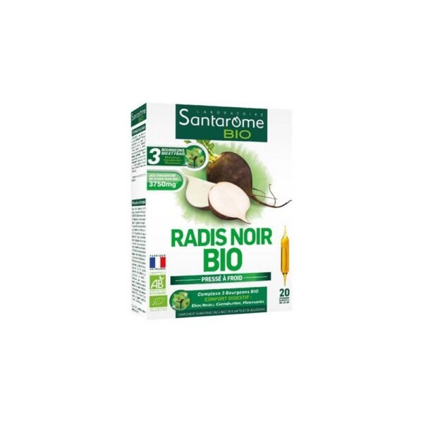 Santarome bio radish black detox oral solution 10 ml,Santarome solution buvable détox radis noir bio  10 ml