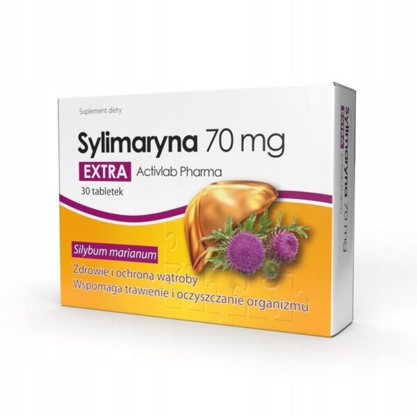 Activlab,Silymarin Extra 70mg 30 capsules ,Sylimaryna Extra 70mg 30 kapsułek
