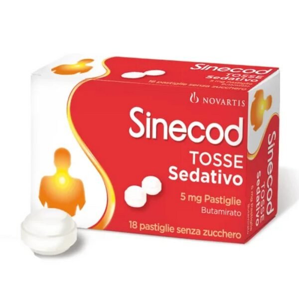 Sinecod Cough Sedative 18 Tablets 5mg,Sinecod Tosse Sedativo 18 Pastiglie 5mg,GLAXOSMITHKLINE C. HEALTH.SPA