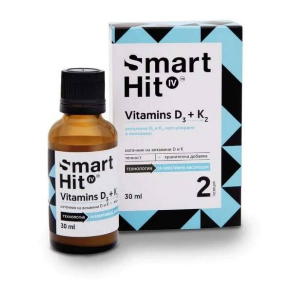 Smart Hit IV Vitamin D3 + K2, 30ml, Smart Hit IV Витамин D3 + К2