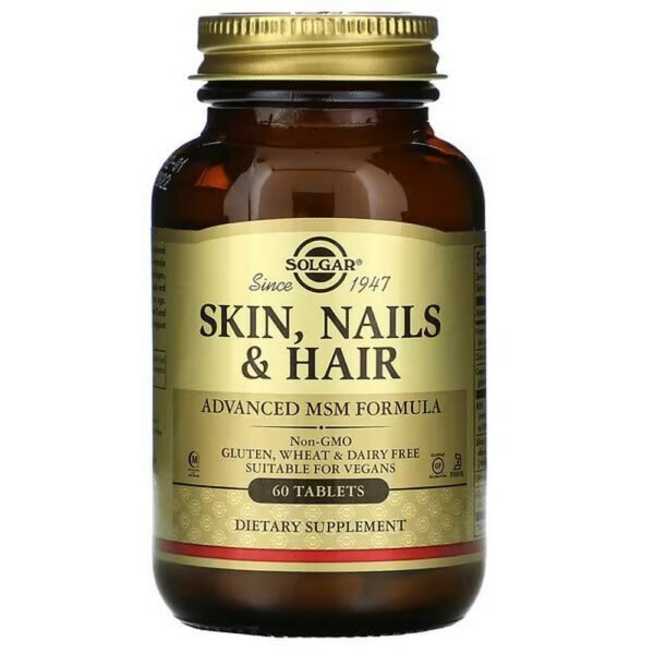 Solgar, Skin, Nails & Hair, Skin, Nails and Hair, Advanced MSM Formula, 60 Tablets,Solgar, Skin, Nails & Hair, Haut, Nägel und Haare, hochentwickelte MSM-Formel, 60 Tabletten