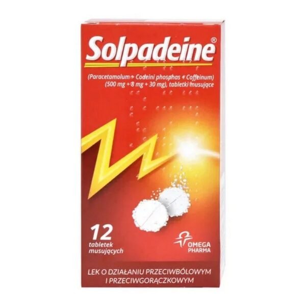 Solpadeine, effervescent tbl, 12 pcs., Solpadeine, tabletki musujące, 12 szt., OMEGA PHARMA