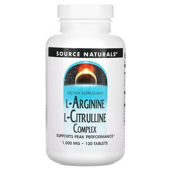 Source Naturals, L-Arginine L-Citrulline Complex, L-Arginine L-Citrulline Complex, 1,000 mg, 120 Tablets,Source Naturals, L-Arginine L-Citrulline Complex, L-Arginin L-Citrullin-Komplex, 1.000 mg, 120 Tabletten