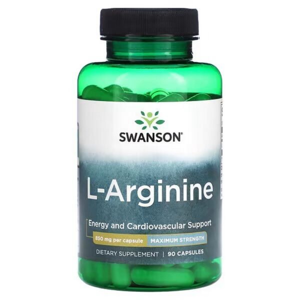 Swanson, L-Arginine, Maximum Strength, 850 mg, 90 Capsules,Swanson, L-Arginin, maximale Stärke, 850 mg, 90 Kapseln