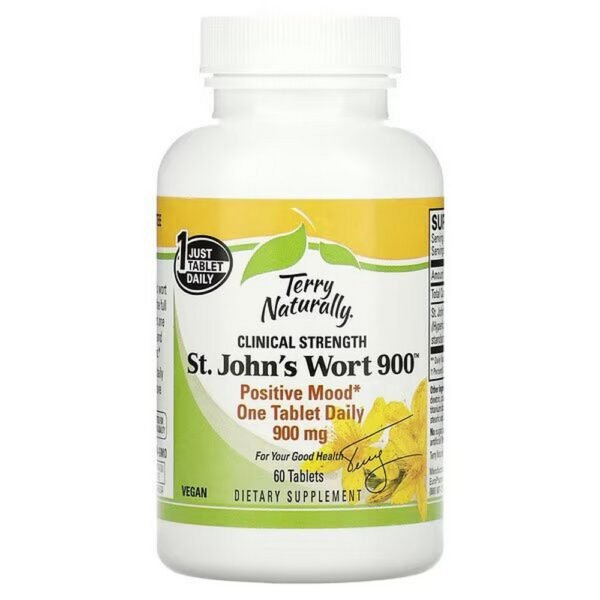 Terry Naturally, St. John's Wort 900, 60 tablets,Terry Naturally, Johanniskraut 900, 60 Tabletten