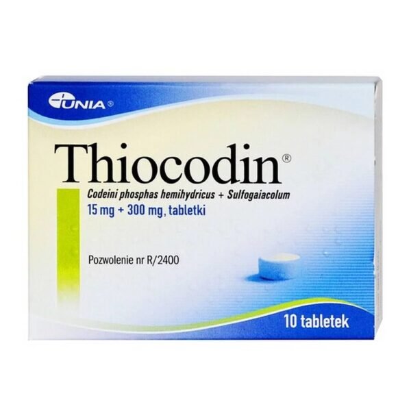 Thiocodine, 15 mg/300 mg, tablets, 10