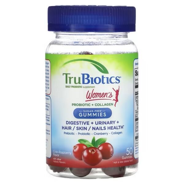 TruBiotics, Women's Probiotics +  Digestive, Urinary, Hair/Skin/Nail Health, Cran Raspberry, 50 Gummies,TruBiotics, Frauen Probiotika +, Verdauungs-, Harnwegs-, Haar-/Haut-/Nägelgesundheit, Cran-Himbeere, 50 Fruchtgummis