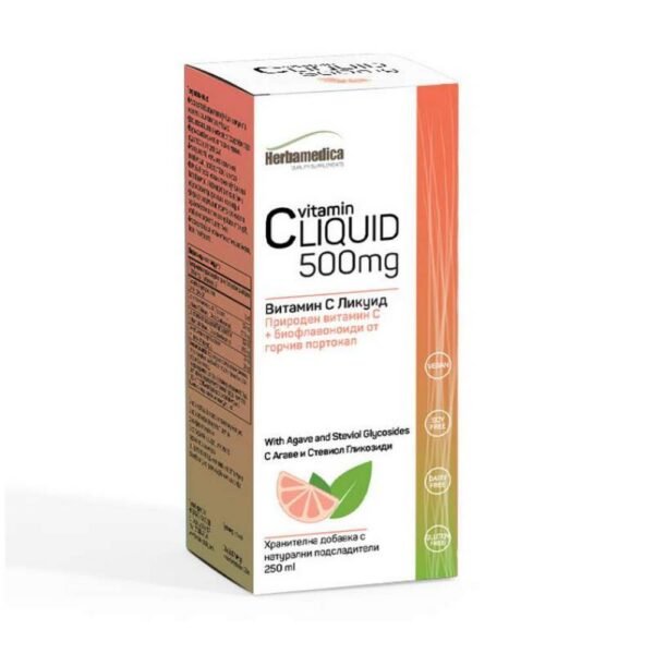 Vitamin C with agave and steviol 500 mg/250 ml,  Витамин С с агавой и стевиолом 500 мг/250 мл