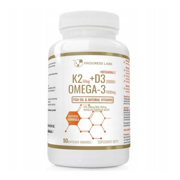 Vitamin K2 MK-7 + D3 2000IU Vit E OMEGA-3 90 caps
