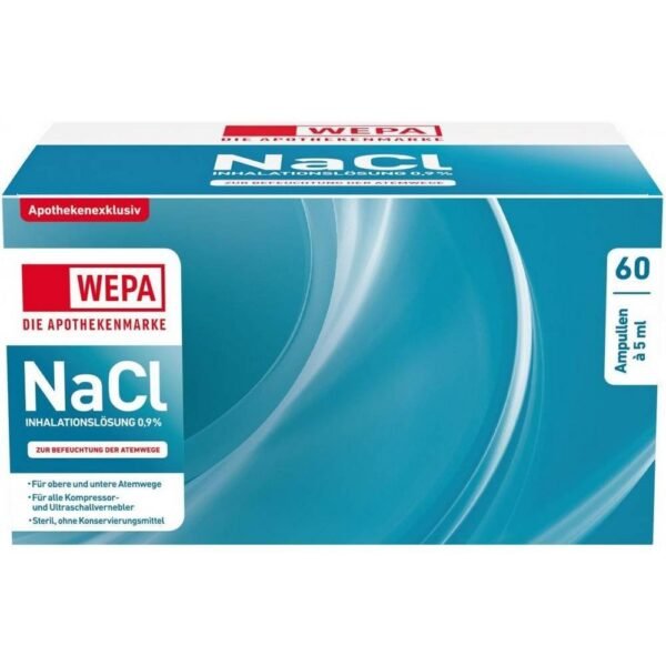 Wepa NaCl Inhalationslösung 0.9%, 300ml (60x 5ml),Wepa NaCl inhalation solution 0.9%