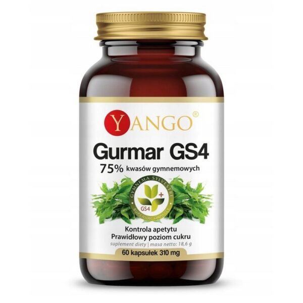 YANGO, Gurmar GS4 75% gymnemic acids, 60,Gurmar GS4 75% kwasy gimnastyczne, 60