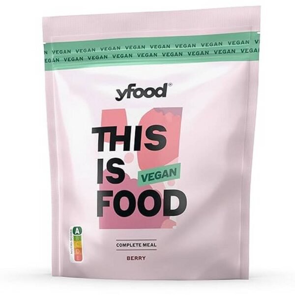 yfood Vegan Berry Powder, Delicious Drinking Meal on the Go, This Is Food Powder