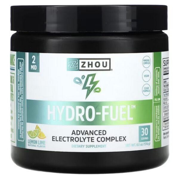 Zhou Nutrition, Hydro-Fuel, Advanced Electrolyte Complex, Lemon-Lime, (174 g),Zhou Nutrition, Hydro-Fuel, Advanced Electrolyte Complex, hochentwickelter Elektrolyt-Komplex, Zitrone-Limette, 174 g