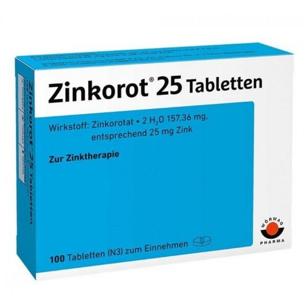 ZINCOROT 25 mg tablets, 100 pcs
