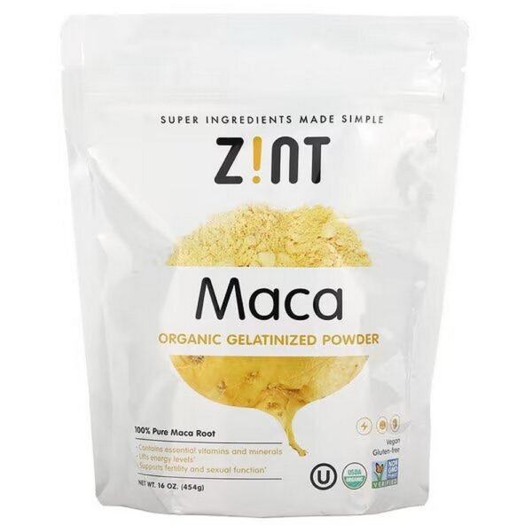 Zint, Maca, Organic Jellied Powder, 16 oz (454 g),Zint, Maca, Geliertes Bio-Pulver, 16 oz (454 g)
