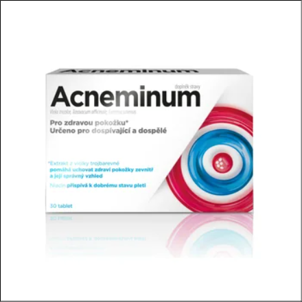 Contains a blend of vitamins, minerals, and plant extracts for acne management-Acneminum 30 tablets