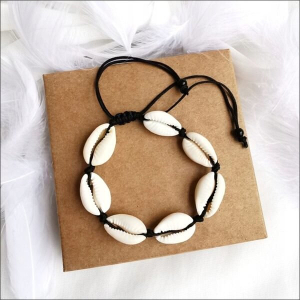 black shell bracelet kauri shell