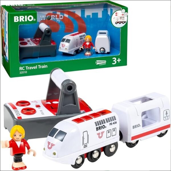 The train starts in just a few minutes and takes passengers to their desired destination in the BRIO World